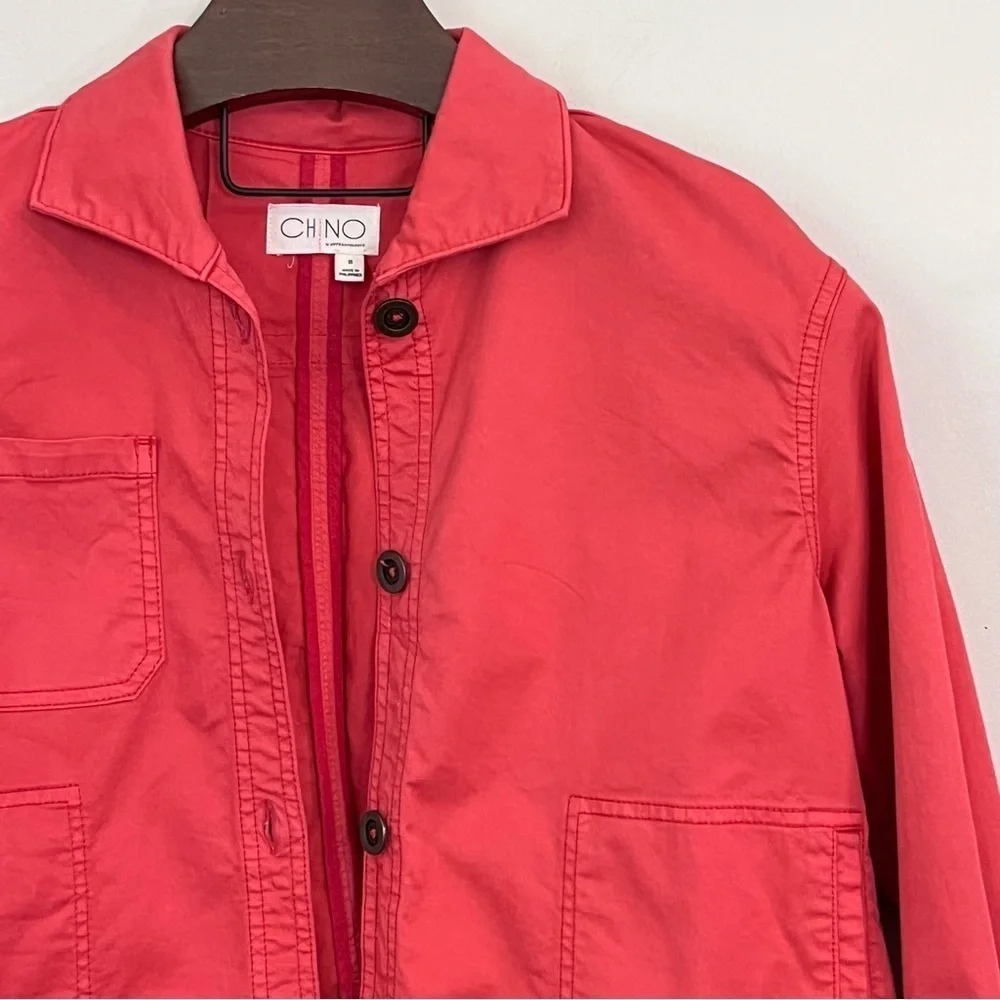 Anthropologie Orange Utility Jacket